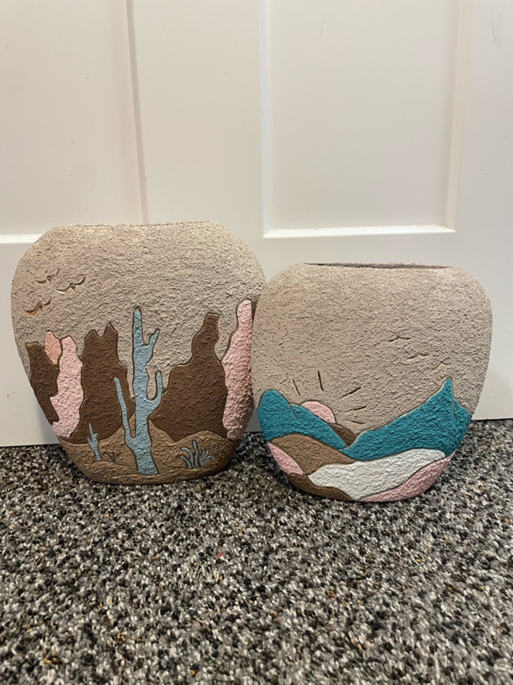 Vintage Textured Boho Desert Western Vases